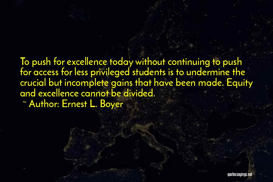 Continuing Education Quotes By Ernest L. Boyer