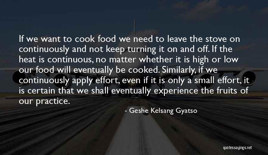 Continuous Effort Quotes By Geshe Kelsang Gyatso