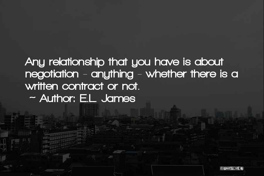 Contract Negotiation Quotes By E.L. James