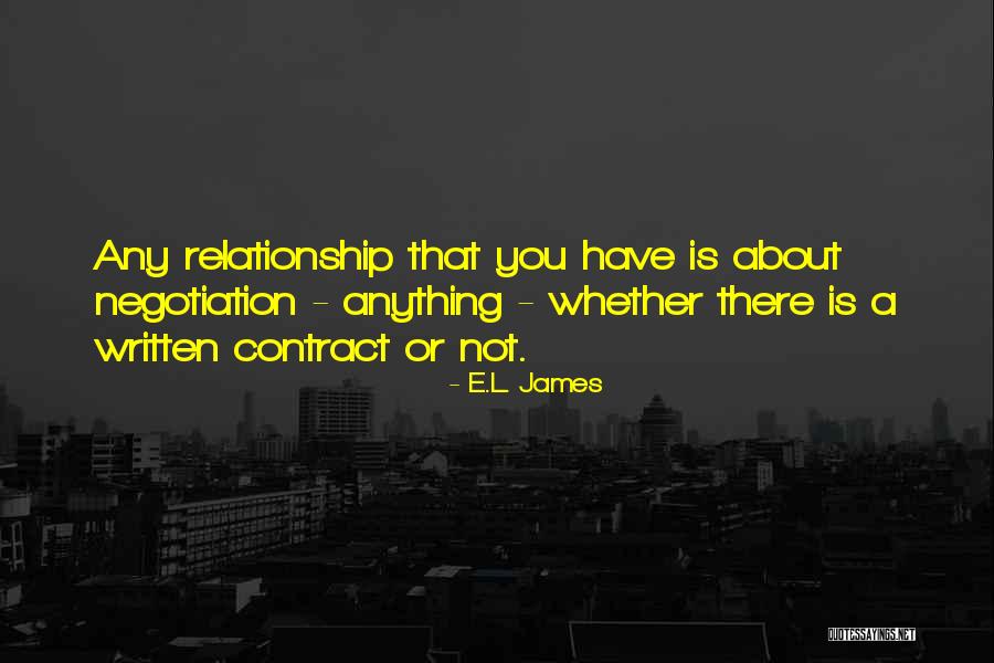 Contract Relationship Quotes By E.L. James