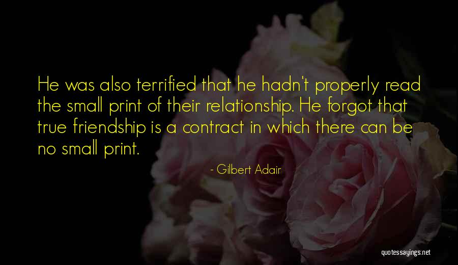 Contract Relationship Quotes By Gilbert Adair