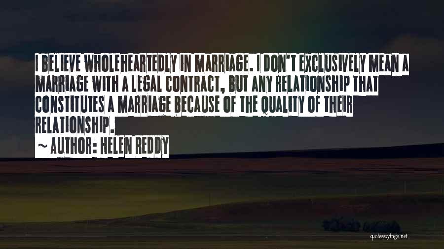 Contract Relationship Quotes By Helen Reddy