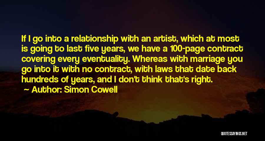 Contract Relationship Quotes By Simon Cowell