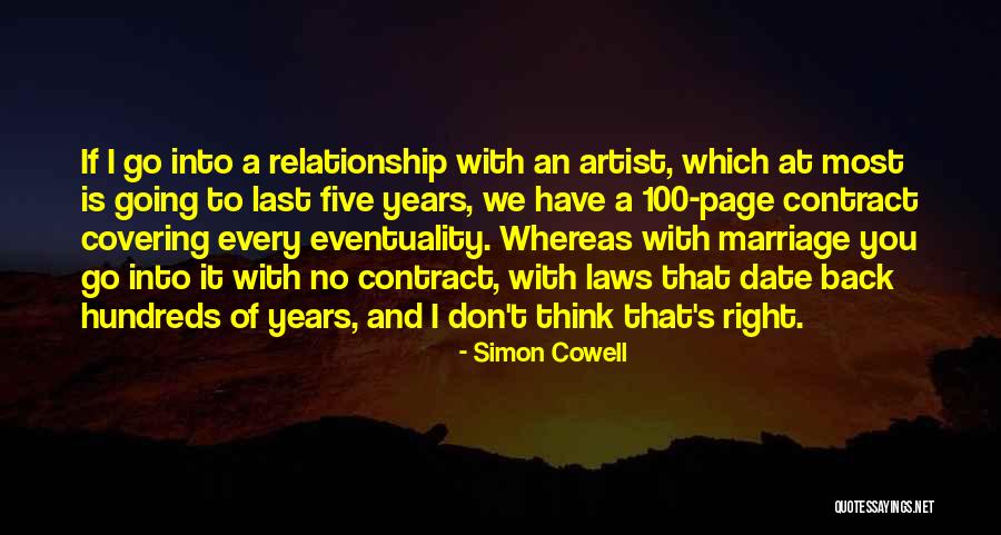 Contract Relationship Quotes By Simon Cowell