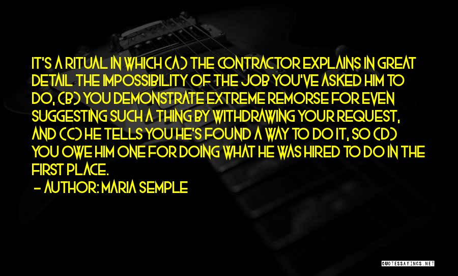 Contractor Quotes By Maria Semple