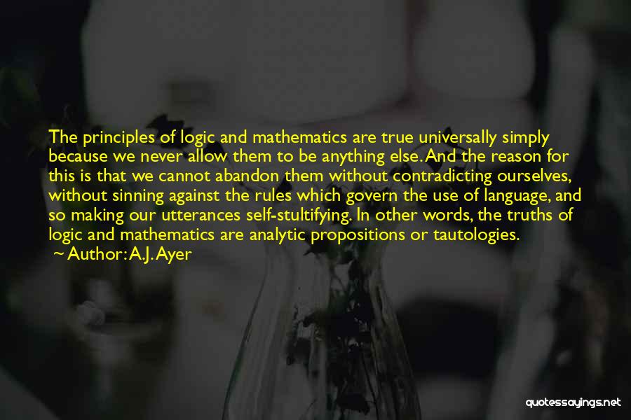 Contradicting Quotes By A.J. Ayer