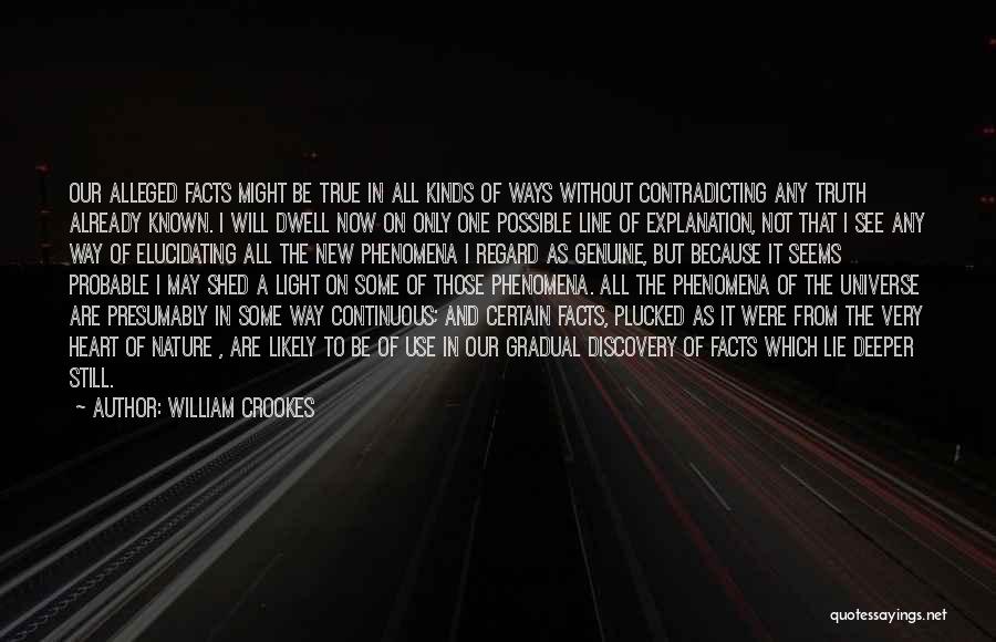 Contradicting Quotes By William Crookes