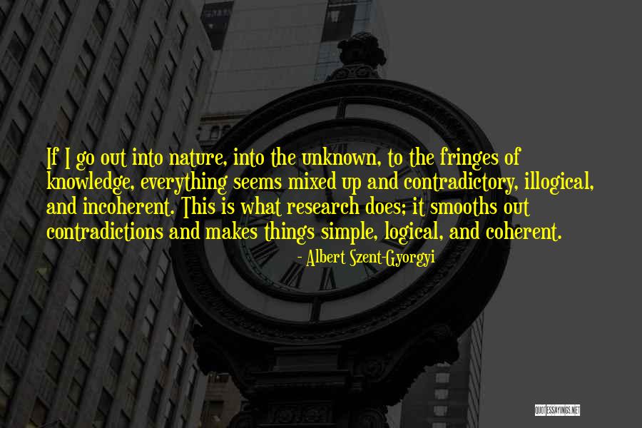 Contradictions Quotes By Albert Szent-Gyorgyi