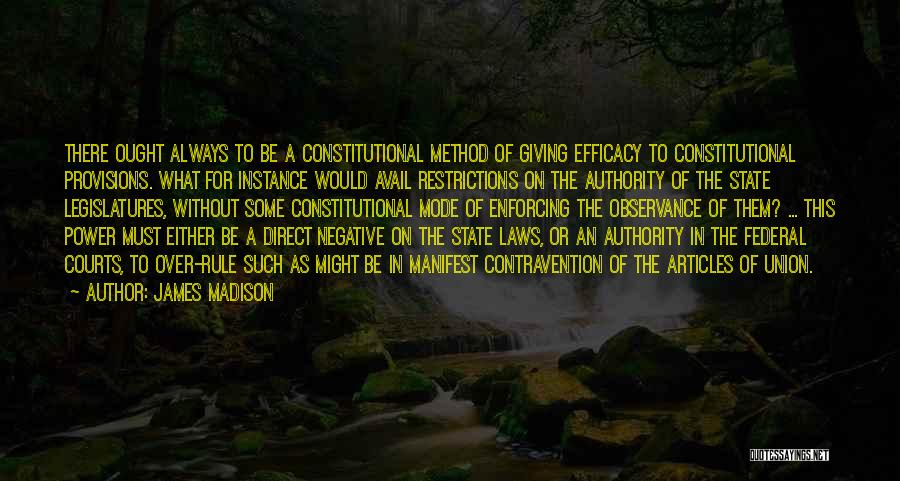 Contravention Quotes By James Madison