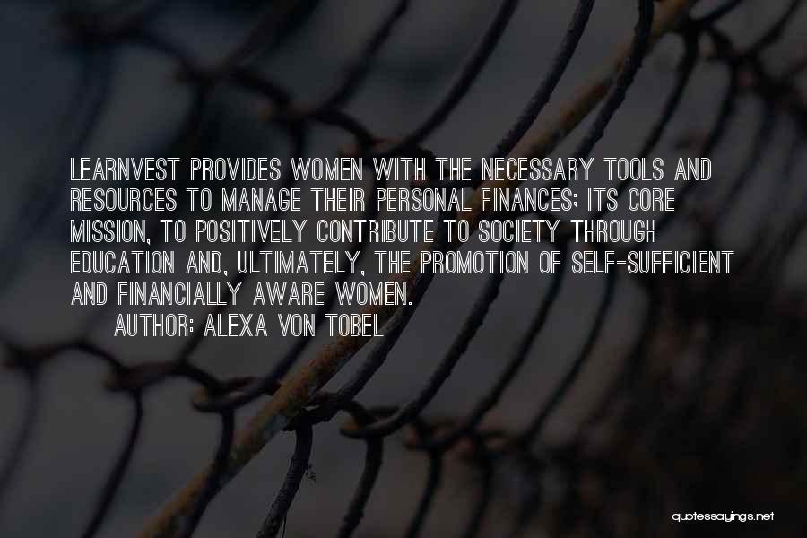 Contribute Society Quotes By Alexa Von Tobel