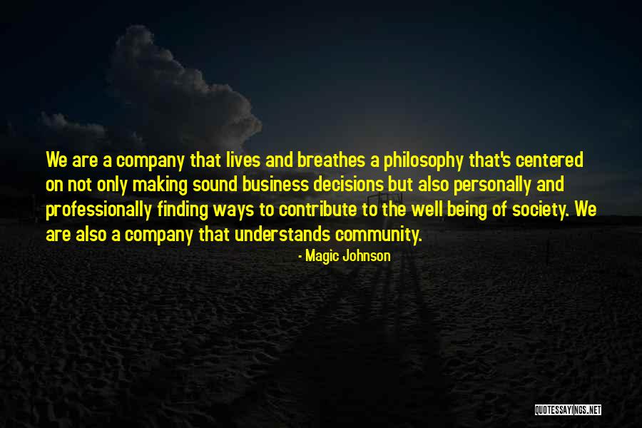 Contribute Society Quotes By Magic Johnson