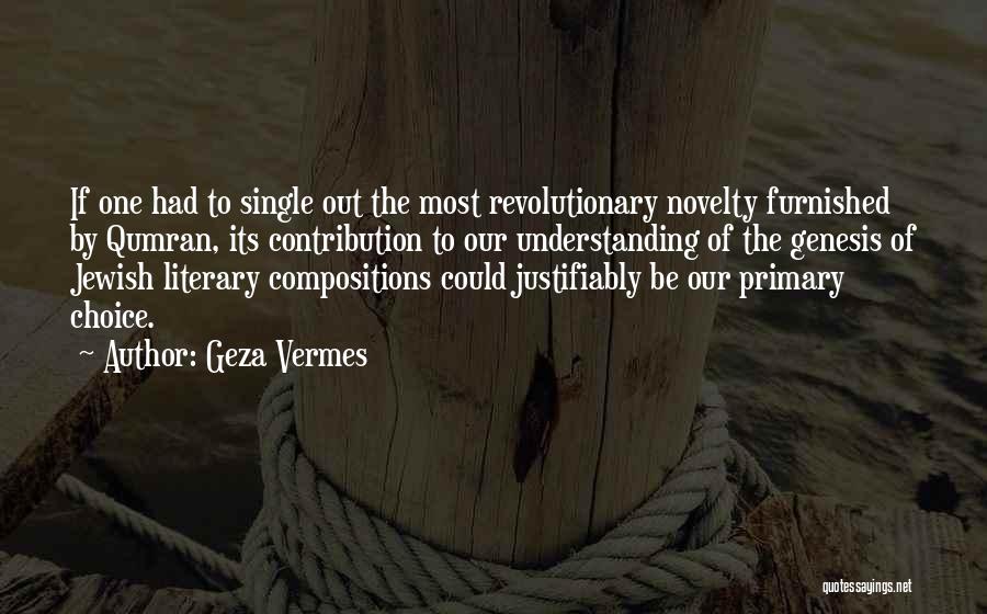 Contribution Quotes By Geza Vermes