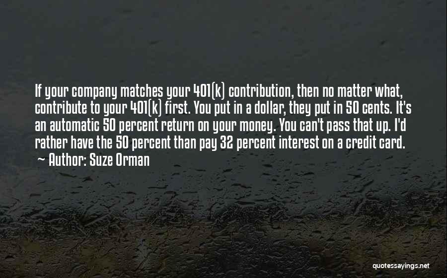Contribution Quotes By Suze Orman