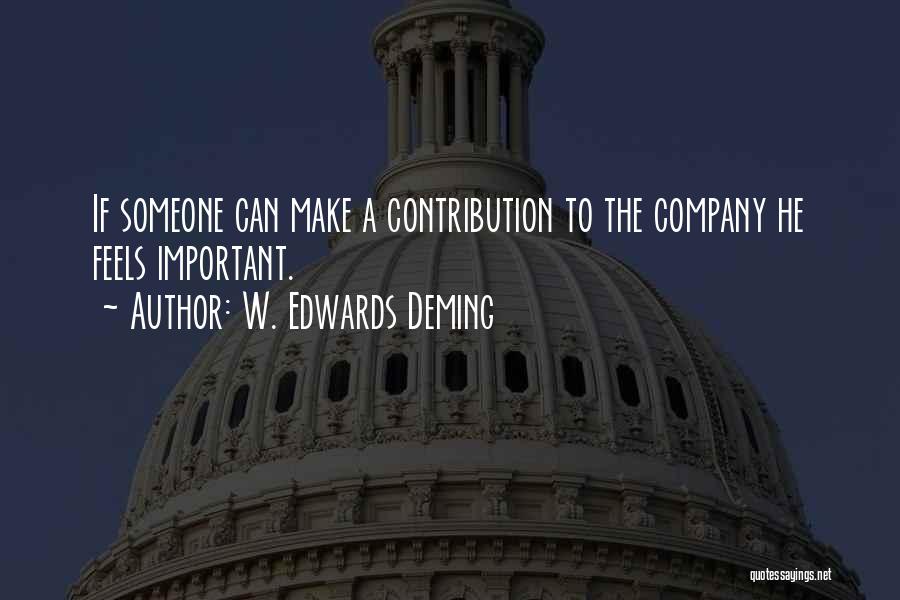 Contribution Quotes By W. Edwards Deming