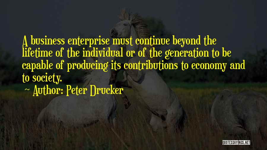 Contributions To Society Quotes By Peter Drucker