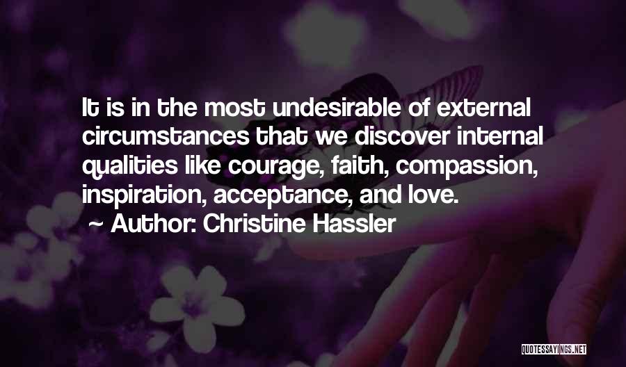 Contrived Def Quotes By Christine Hassler