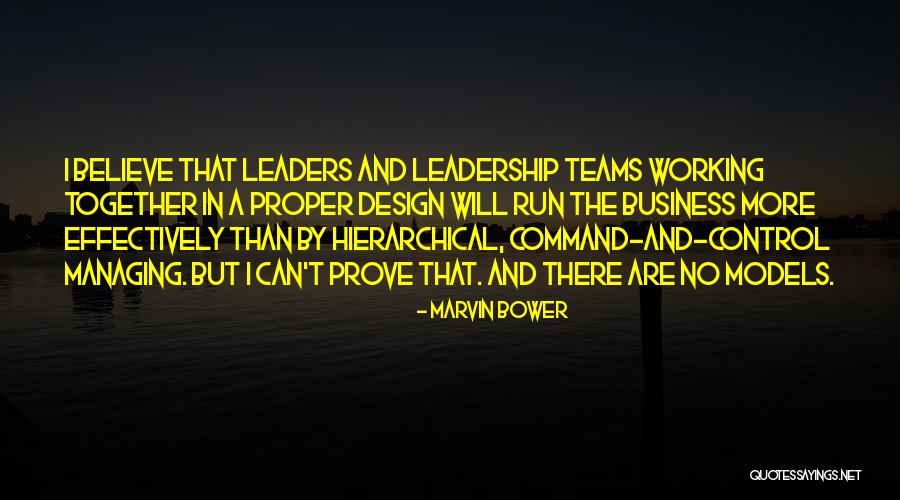 Control And Leadership Quotes By Marvin Bower