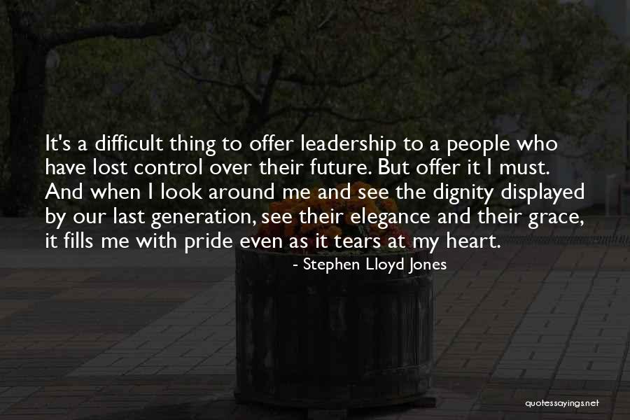 Control And Leadership Quotes By Stephen Lloyd Jones