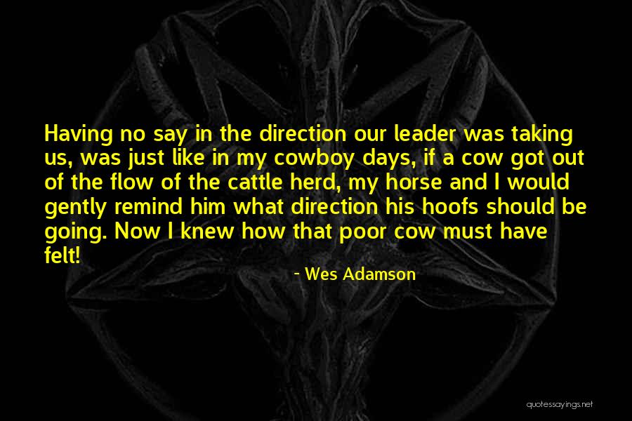 Control And Leadership Quotes By Wes Adamson