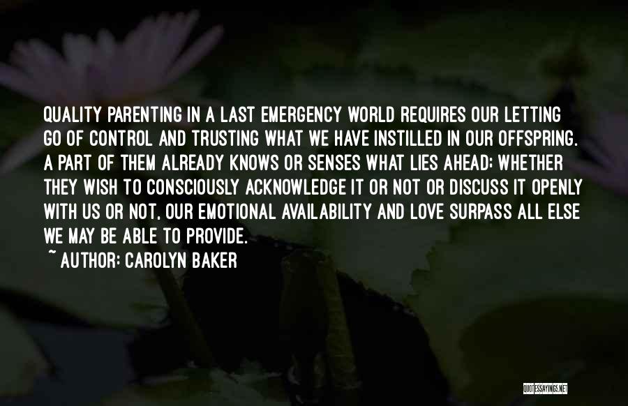 Control And Letting Go Quotes By Carolyn Baker