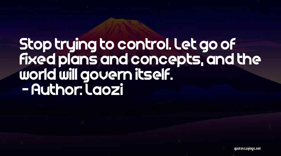 Control And Letting Go Quotes By Laozi