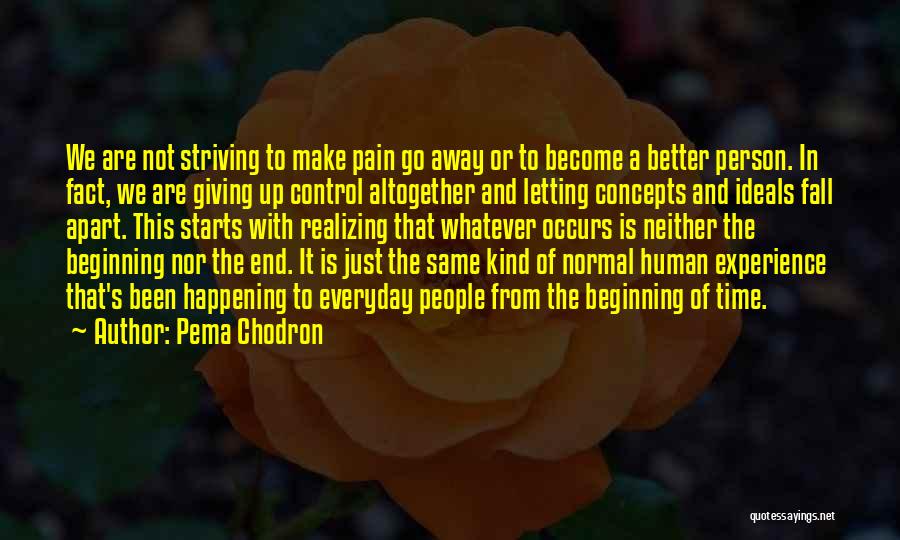 Control And Letting Go Quotes By Pema Chodron