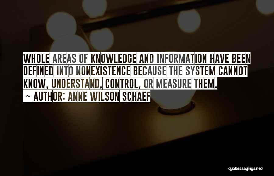 Control Of Information Quotes By Anne Wilson Schaef