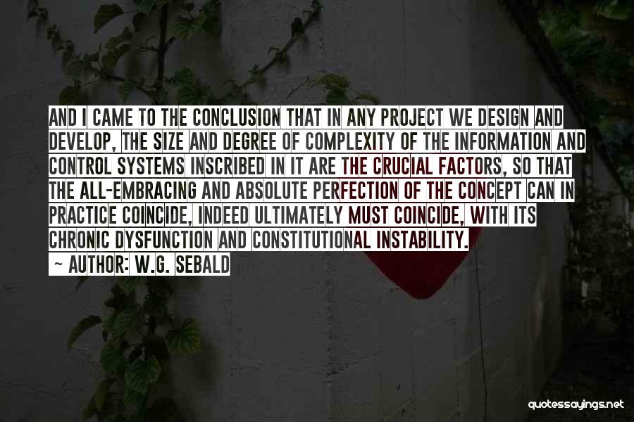 Control Systems Quotes By W.G. Sebald