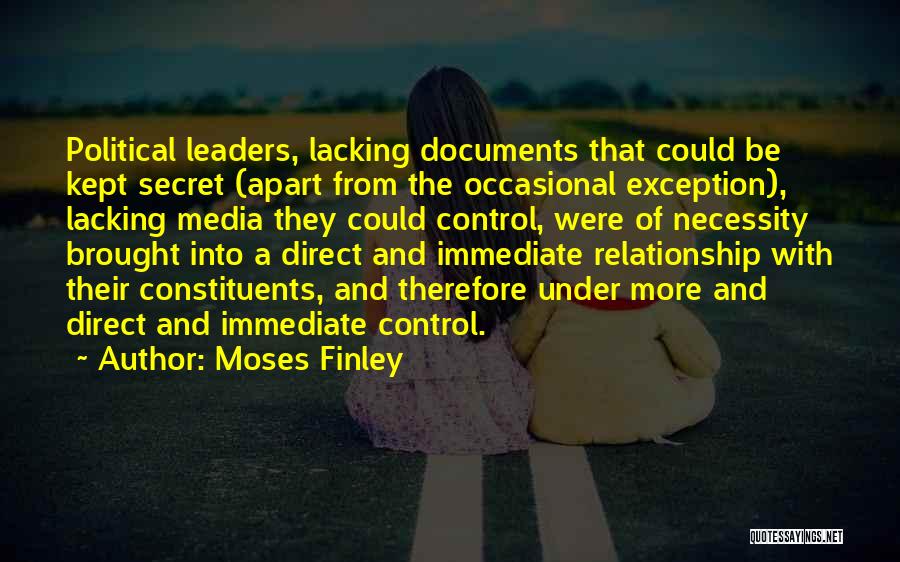 Control The Media Quotes By Moses Finley