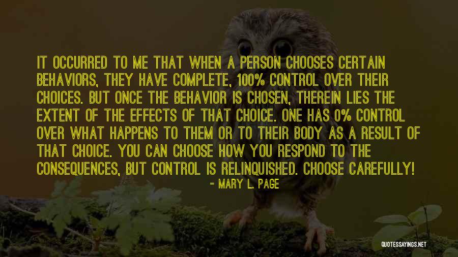 Control What You Can Quotes By Mary L. Page Control What You Can Quotes By Mary L. Page