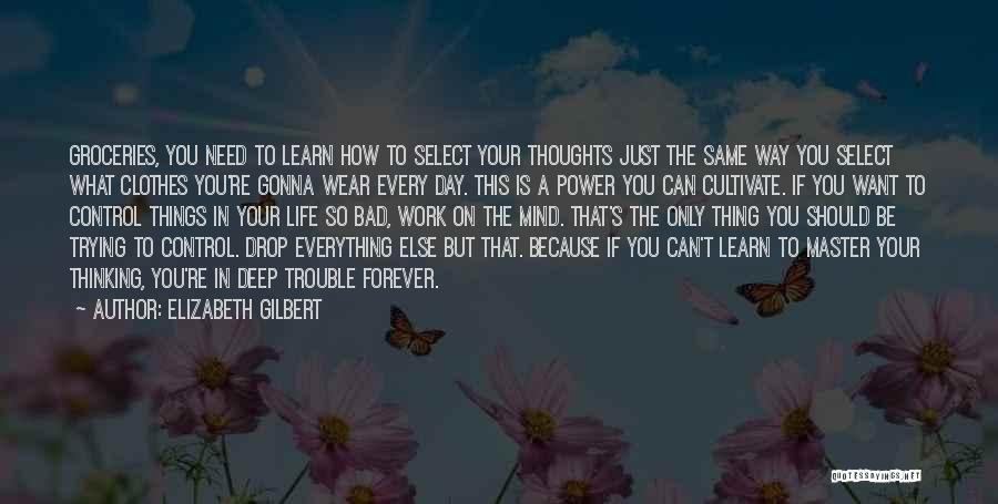 Control Your Thoughts Control Your Life Quotes By Elizabeth Gilbert