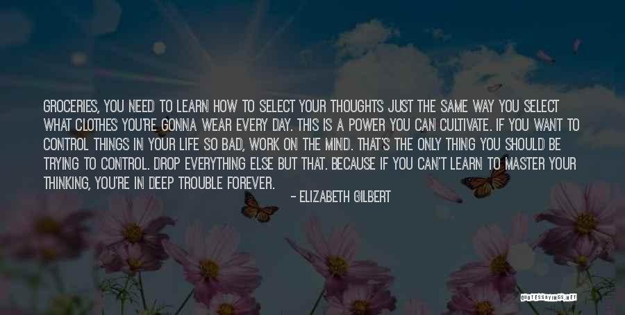 Control Your Thoughts Control Your Life Quotes By Elizabeth Gilbert