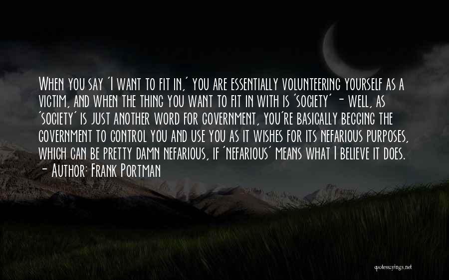 Control Yourself Quotes By Frank Portman