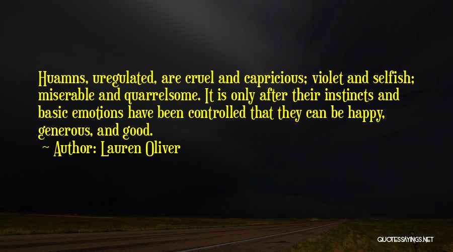 Controlled Emotions Quotes By Lauren Oliver