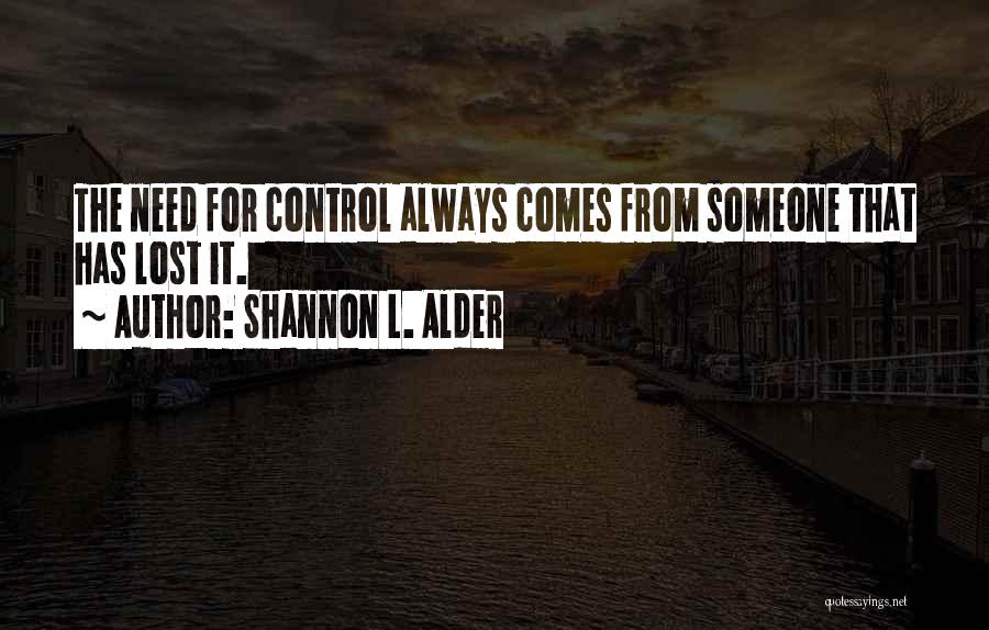 Controlling Anxiety Quotes By Shannon L. Alder