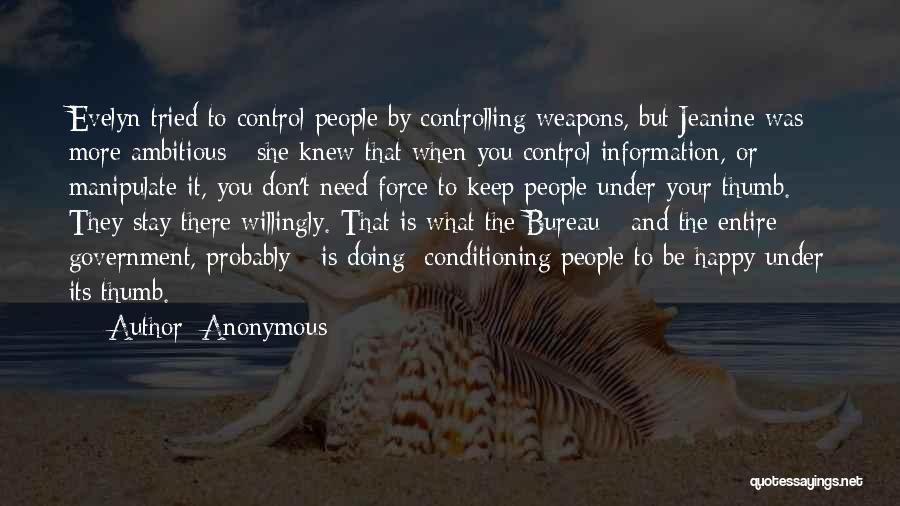 Controlling Quotes By Anonymous