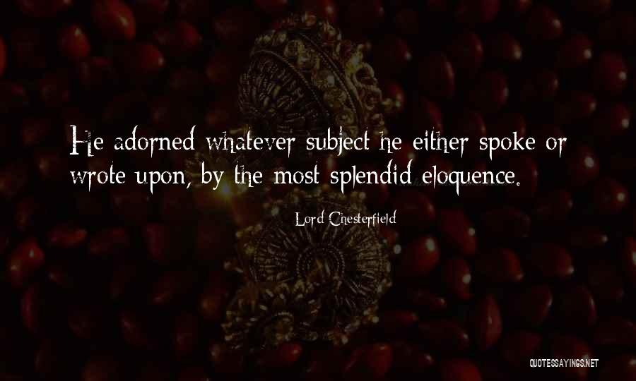 Convencion De Ginebra Quotes By Lord Chesterfield Convencion De Ginebra Quotes By Lord Chesterfield
