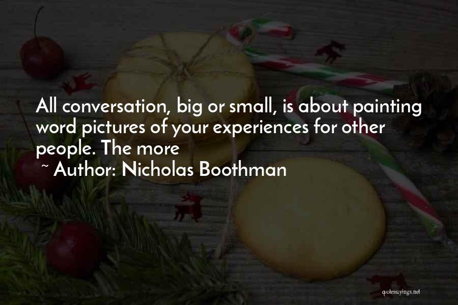 Conversation Communication Quotes By Nicholas Boothman