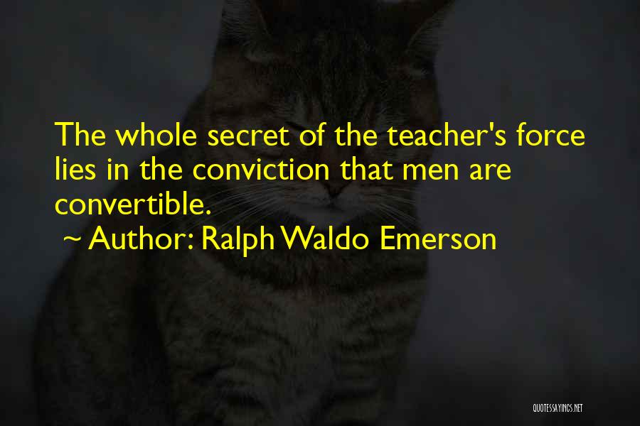 Convertible Quotes By Ralph Waldo Emerson