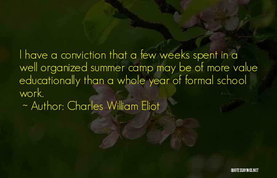 Conviction Quotes By Charles William Eliot