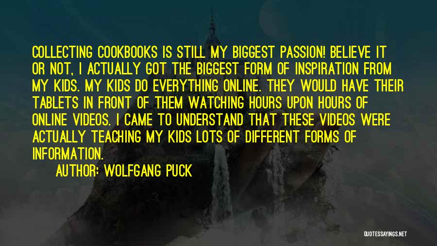 Cookbooks Quotes By Wolfgang Puck