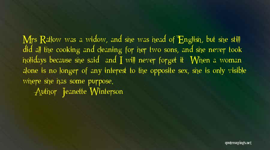 Cooking And Cleaning Quotes By Jeanette Winterson