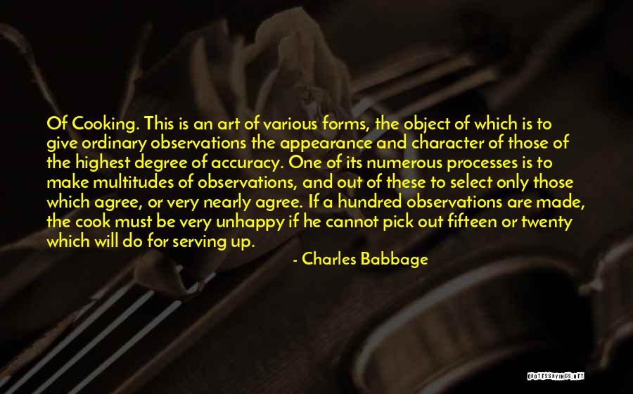 Cooking As Art Quotes By Charles Babbage Cooking As Art Quotes By Charles Babbage