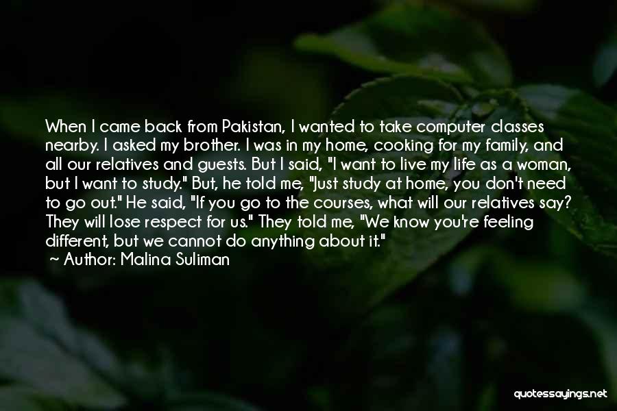 Cooking For Family Quotes By Malina Suliman