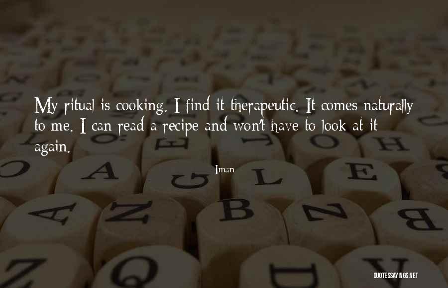 Cooking Is Therapeutic Quotes By Iman