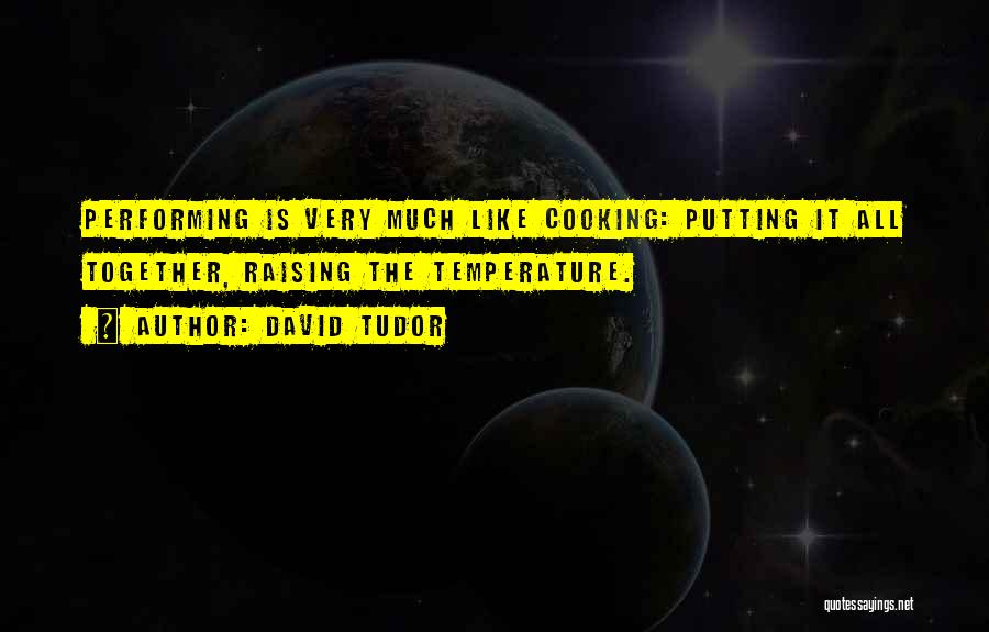 Cooking Together Quotes By David Tudor