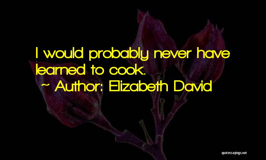 Cooks Quotes By Elizabeth David