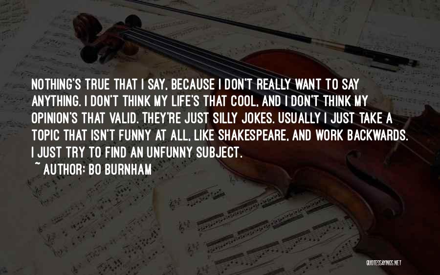 Cool Funny True Quotes By Bo Burnham