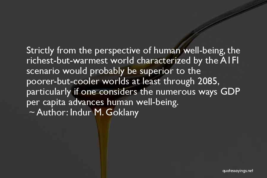 Cooler Quotes By Indur M. Goklany