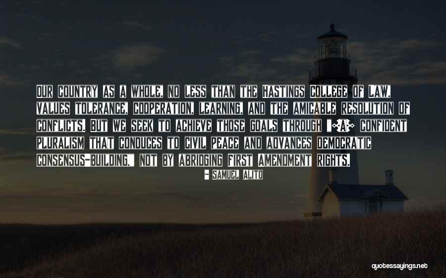 Cooperation Peace Quotes By Samuel Alito Cooperation Peace Quotes By Samuel Alito